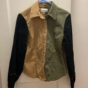 Ganni logo on back top multi color size 36 US 4 super comfortable